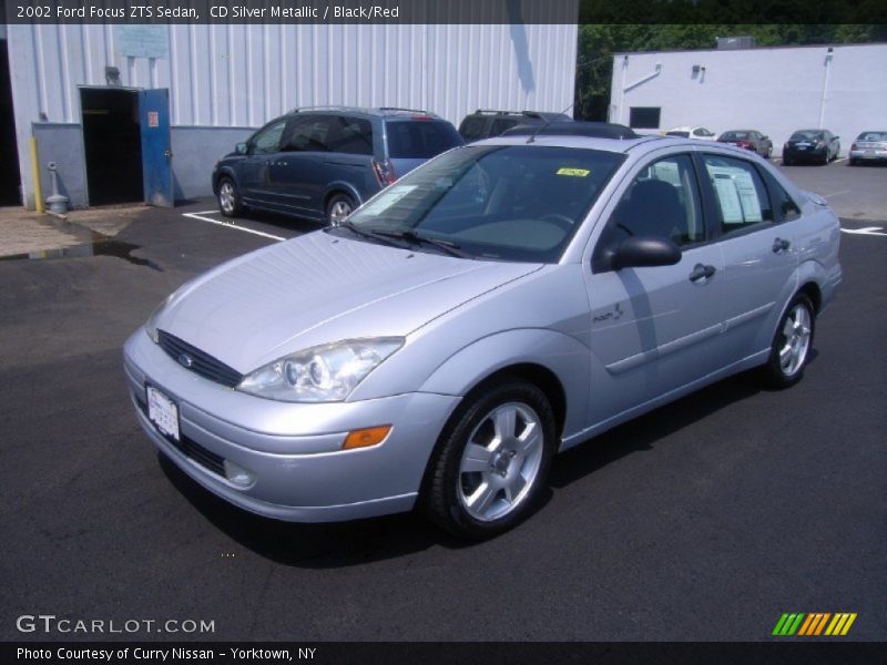 CD Silver Metallic / Black/Red 2002 Ford Focus ZTS Sedan