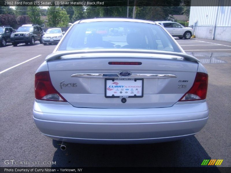 CD Silver Metallic / Black/Red 2002 Ford Focus ZTS Sedan