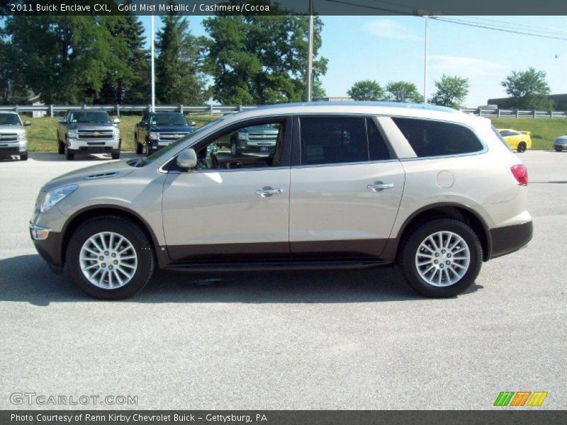 Gold Mist Metallic / Cashmere/Cocoa 2011 Buick Enclave CXL