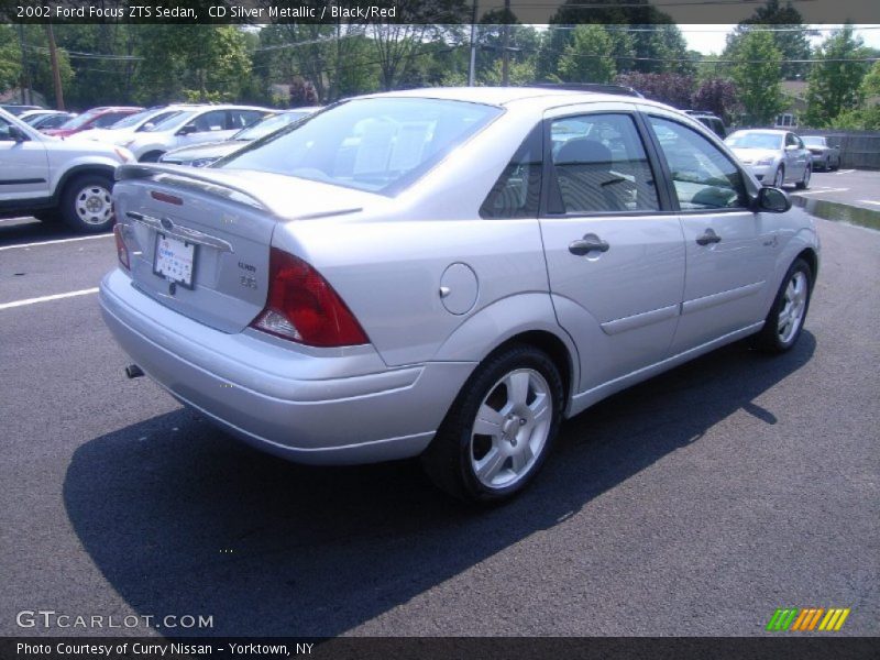 CD Silver Metallic / Black/Red 2002 Ford Focus ZTS Sedan
