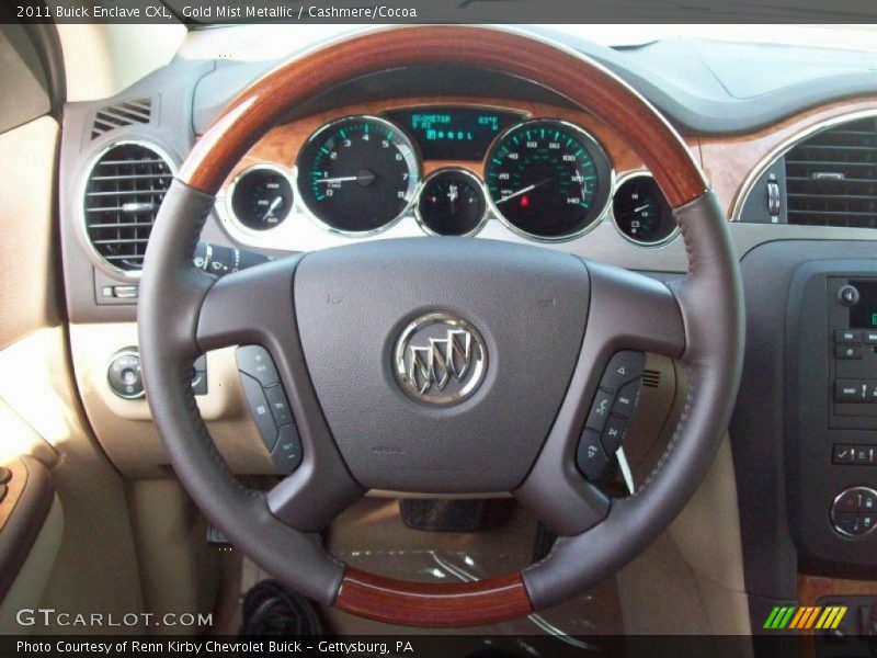 Gold Mist Metallic / Cashmere/Cocoa 2011 Buick Enclave CXL