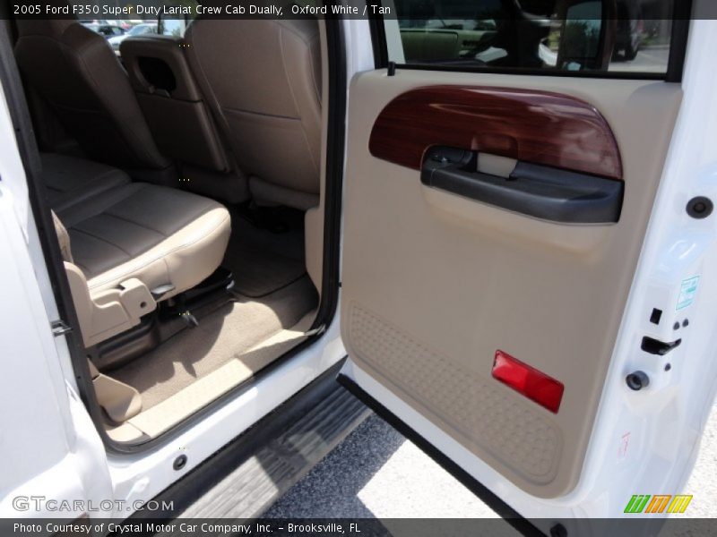 Oxford White / Tan 2005 Ford F350 Super Duty Lariat Crew Cab Dually