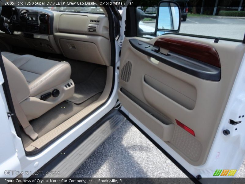 Oxford White / Tan 2005 Ford F350 Super Duty Lariat Crew Cab Dually