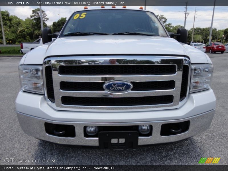 Oxford White / Tan 2005 Ford F350 Super Duty Lariat Crew Cab Dually