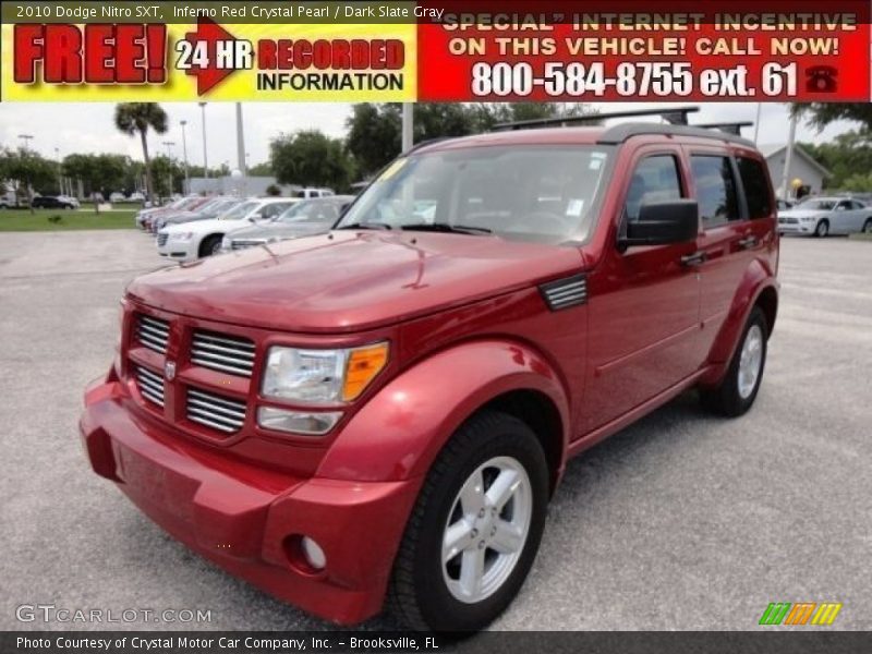 Inferno Red Crystal Pearl / Dark Slate Gray 2010 Dodge Nitro SXT