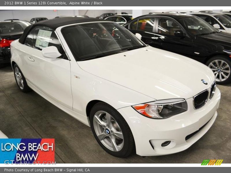 Alpine White / Black 2012 BMW 1 Series 128i Convertible