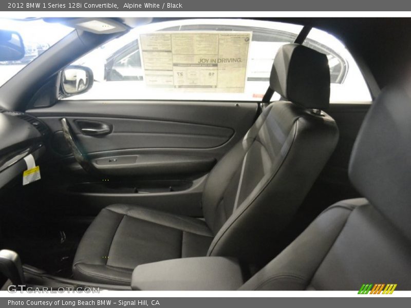 Alpine White / Black 2012 BMW 1 Series 128i Convertible