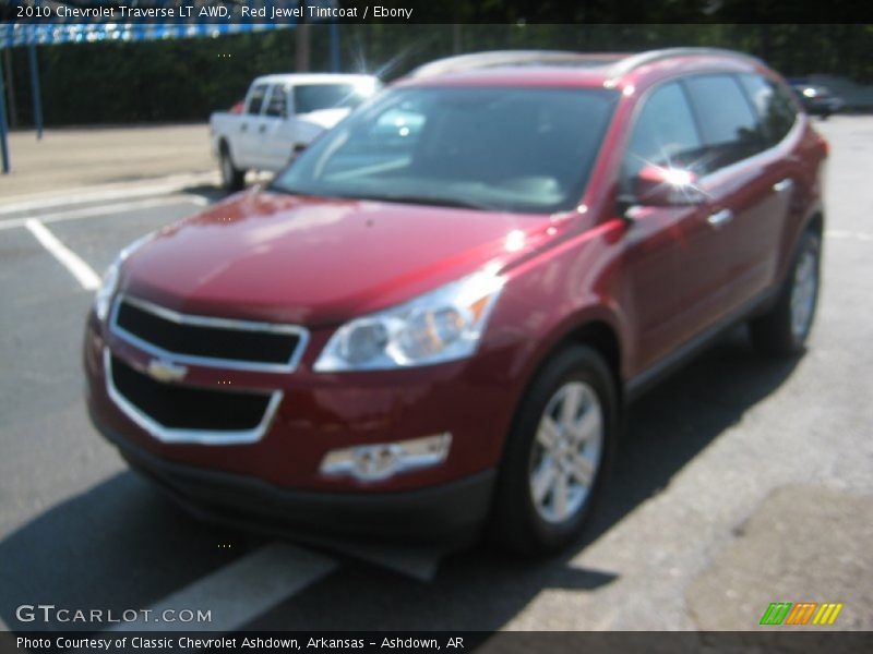 Red Jewel Tintcoat / Ebony 2010 Chevrolet Traverse LT AWD