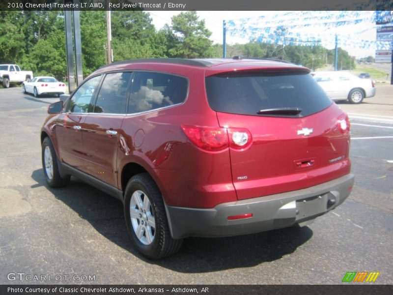 Red Jewel Tintcoat / Ebony 2010 Chevrolet Traverse LT AWD