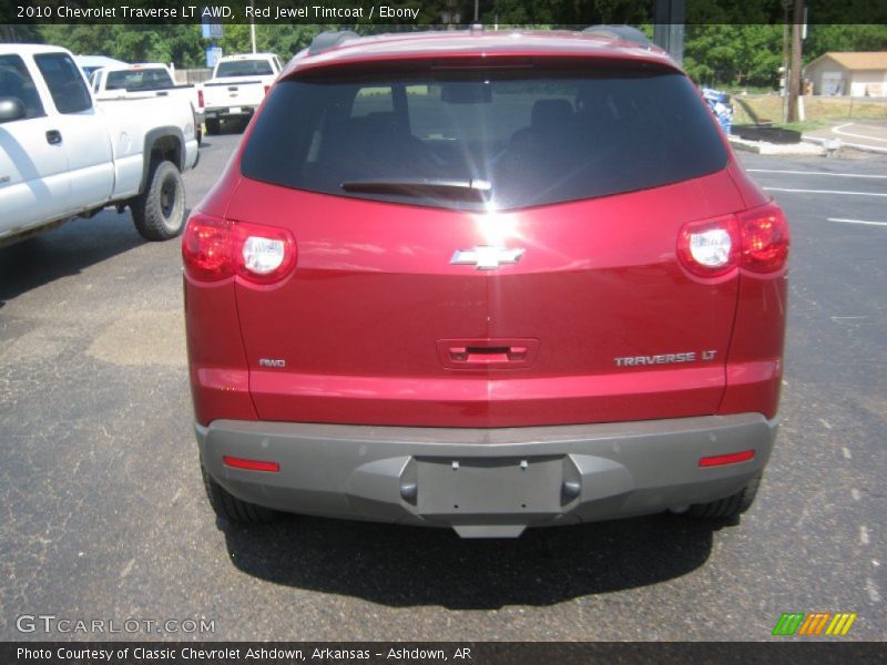 Red Jewel Tintcoat / Ebony 2010 Chevrolet Traverse LT AWD