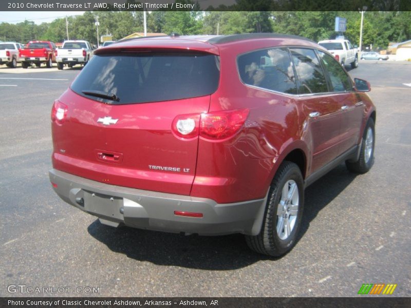 Red Jewel Tintcoat / Ebony 2010 Chevrolet Traverse LT AWD