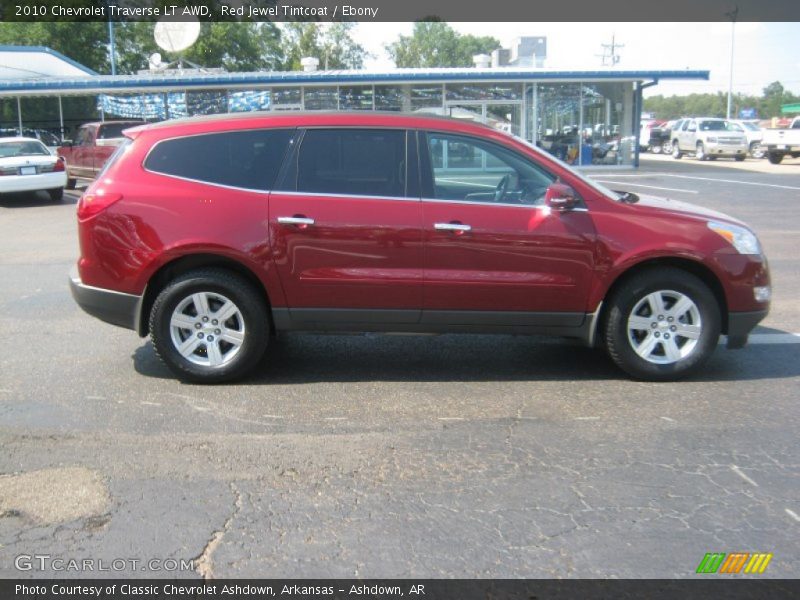 Red Jewel Tintcoat / Ebony 2010 Chevrolet Traverse LT AWD