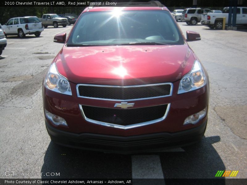 Red Jewel Tintcoat / Ebony 2010 Chevrolet Traverse LT AWD