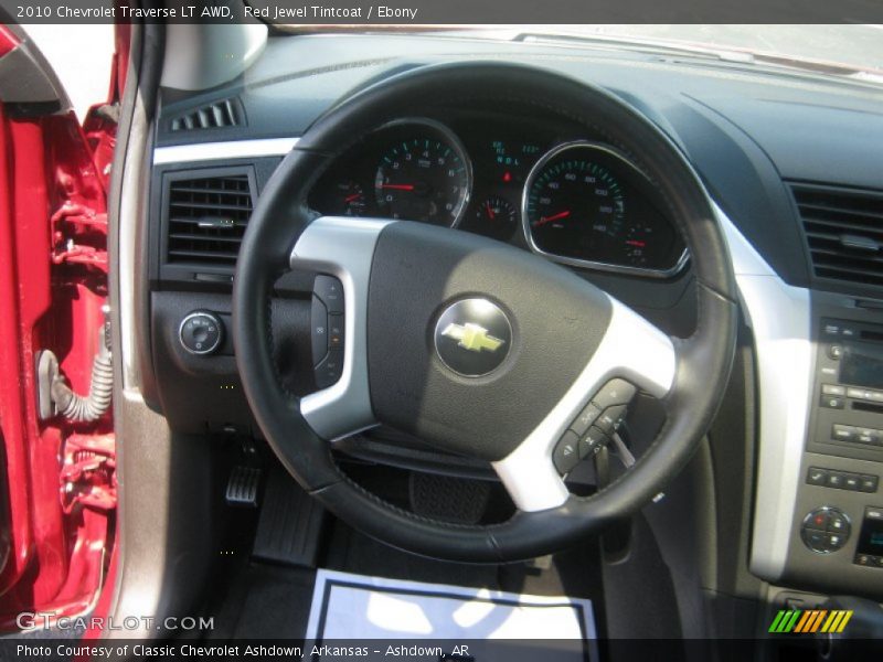 Red Jewel Tintcoat / Ebony 2010 Chevrolet Traverse LT AWD