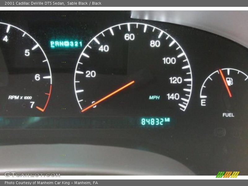 Sable Black / Black 2001 Cadillac DeVille DTS Sedan