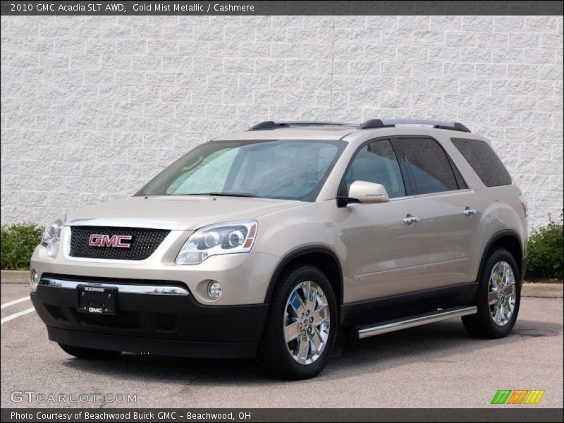 Gold Mist Metallic / Cashmere 2010 GMC Acadia SLT AWD