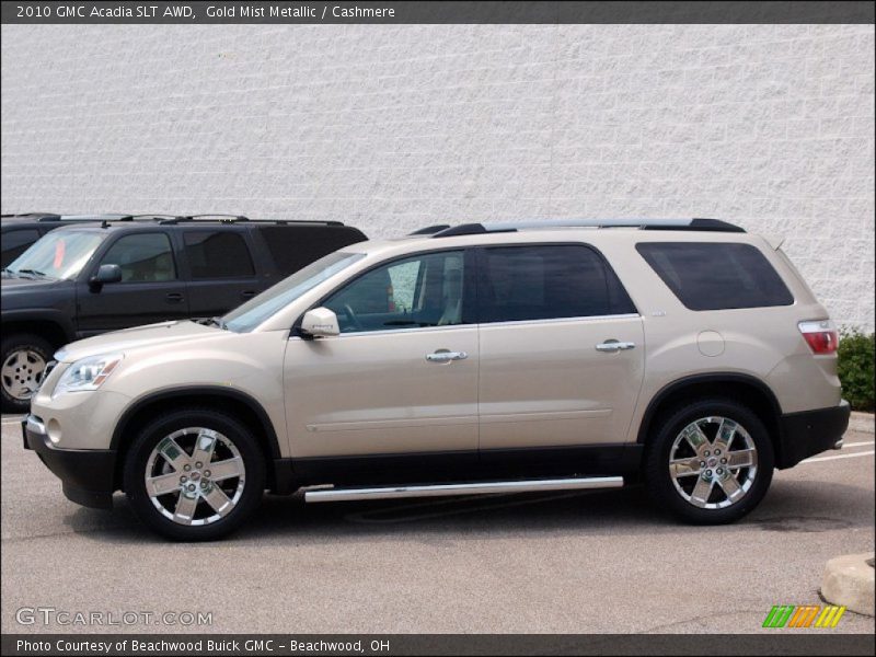 Gold Mist Metallic / Cashmere 2010 GMC Acadia SLT AWD