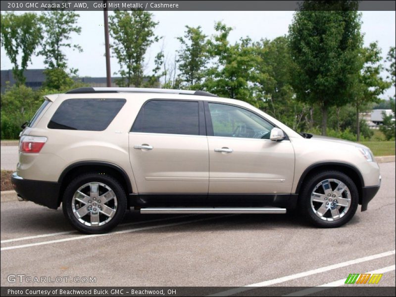 Gold Mist Metallic / Cashmere 2010 GMC Acadia SLT AWD