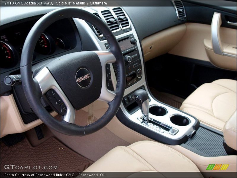Gold Mist Metallic / Cashmere 2010 GMC Acadia SLT AWD