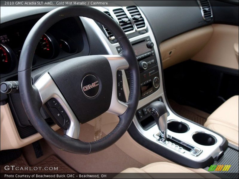 Gold Mist Metallic / Cashmere 2010 GMC Acadia SLT AWD