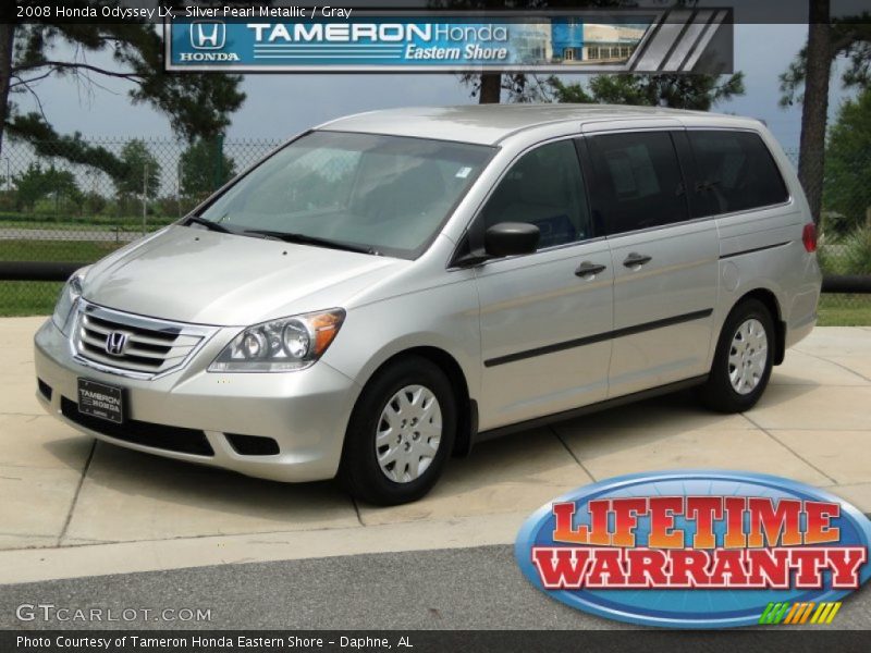 Silver Pearl Metallic / Gray 2008 Honda Odyssey LX