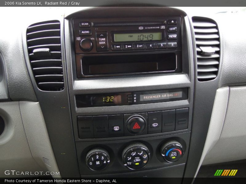 Radiant Red / Gray 2006 Kia Sorento LX