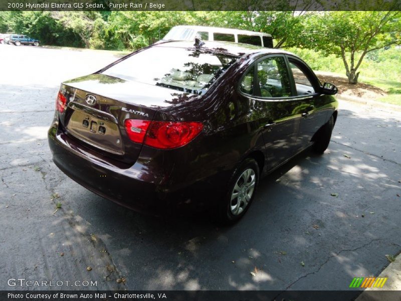 Purple Rain / Beige 2009 Hyundai Elantra GLS Sedan