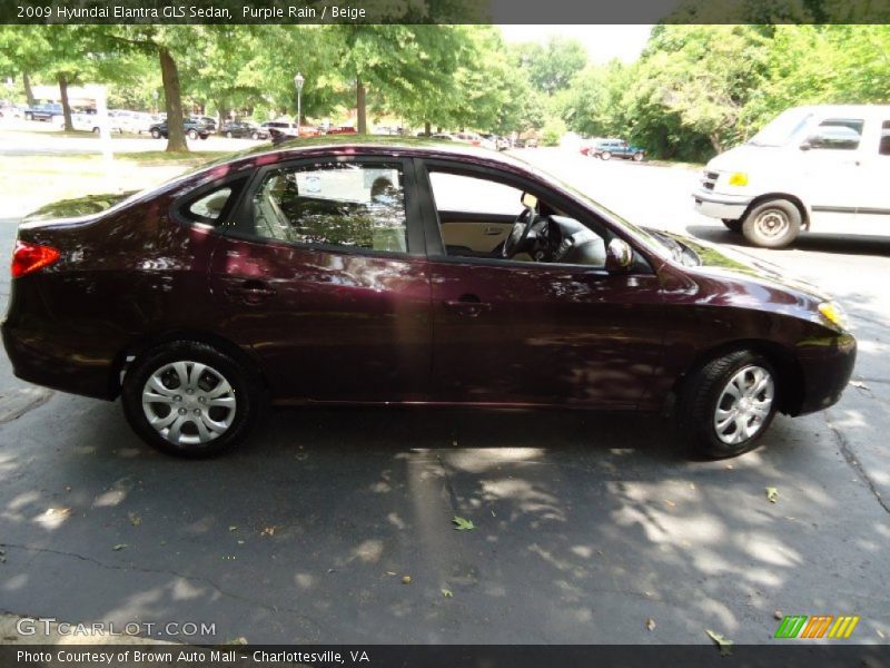 Purple Rain / Beige 2009 Hyundai Elantra GLS Sedan