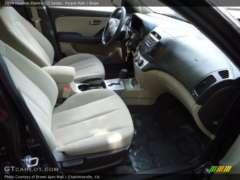 Purple Rain / Beige 2009 Hyundai Elantra GLS Sedan
