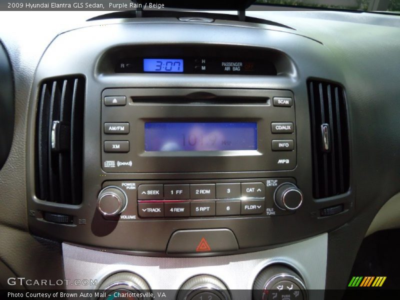 Purple Rain / Beige 2009 Hyundai Elantra GLS Sedan