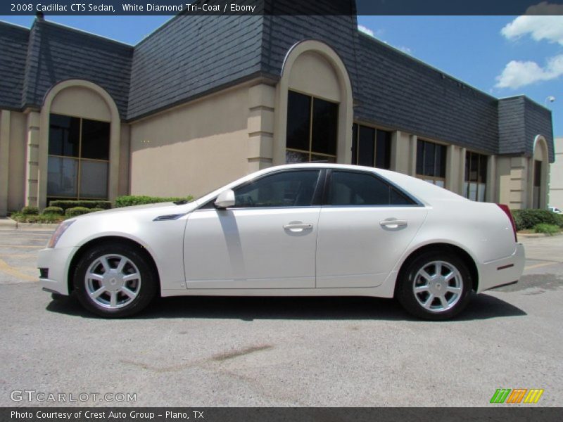 White Diamond Tri-Coat / Ebony 2008 Cadillac CTS Sedan