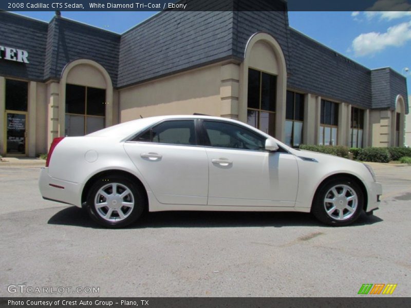 White Diamond Tri-Coat / Ebony 2008 Cadillac CTS Sedan