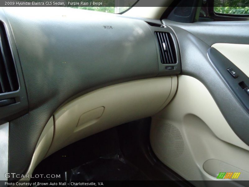 Purple Rain / Beige 2009 Hyundai Elantra GLS Sedan