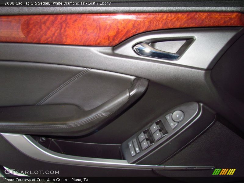 White Diamond Tri-Coat / Ebony 2008 Cadillac CTS Sedan
