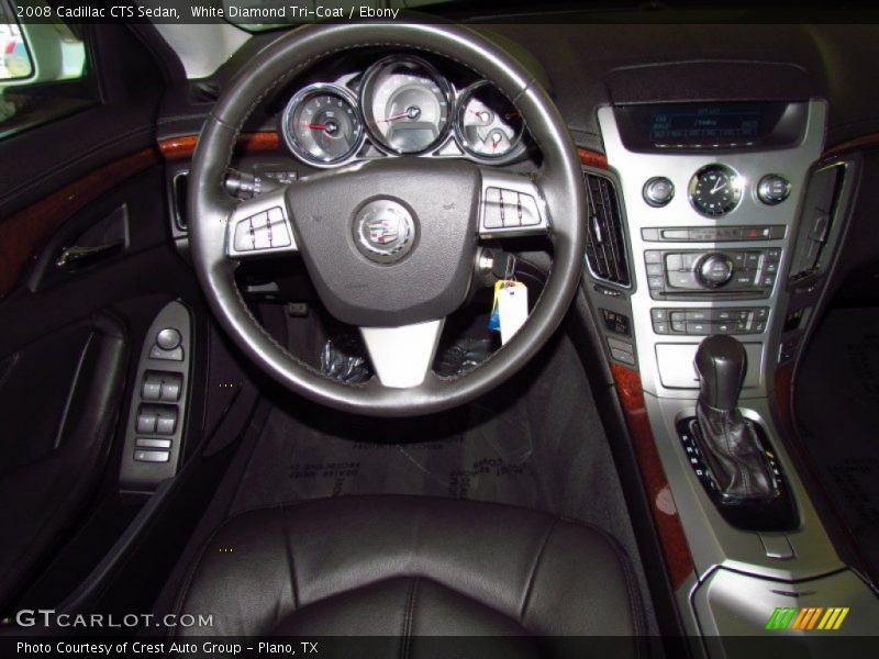White Diamond Tri-Coat / Ebony 2008 Cadillac CTS Sedan
