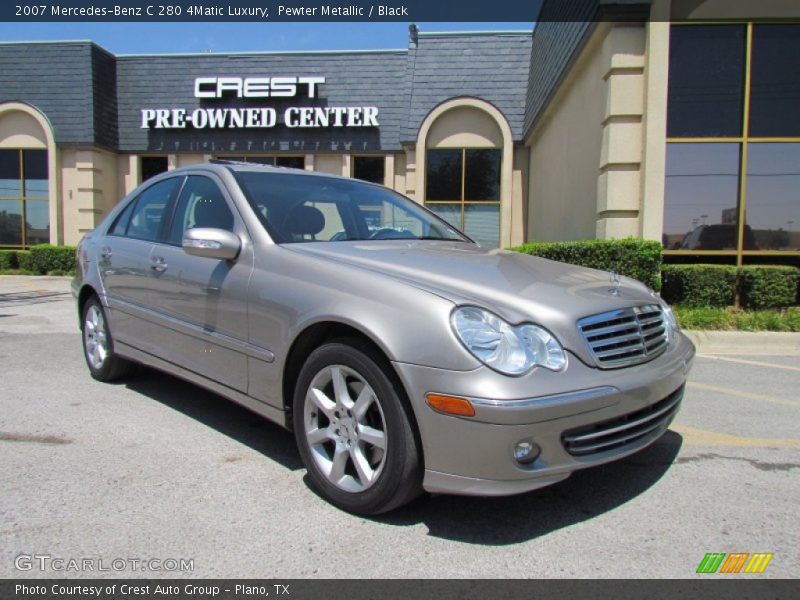 Pewter Metallic / Black 2007 Mercedes-Benz C 280 4Matic Luxury