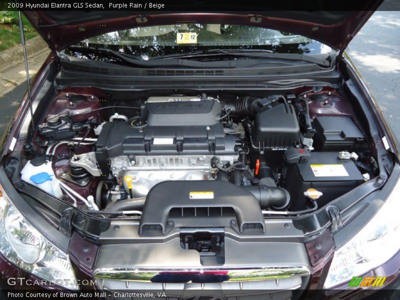 Purple Rain / Beige 2009 Hyundai Elantra GLS Sedan