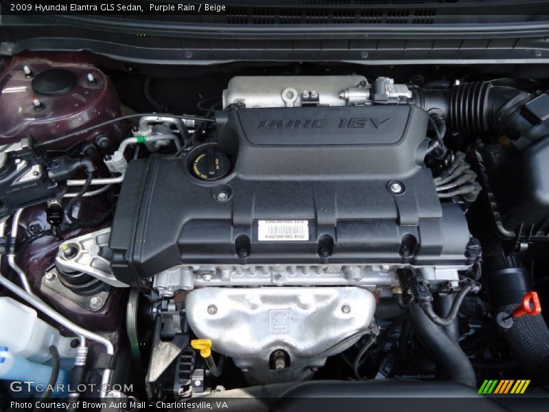 Purple Rain / Beige 2009 Hyundai Elantra GLS Sedan