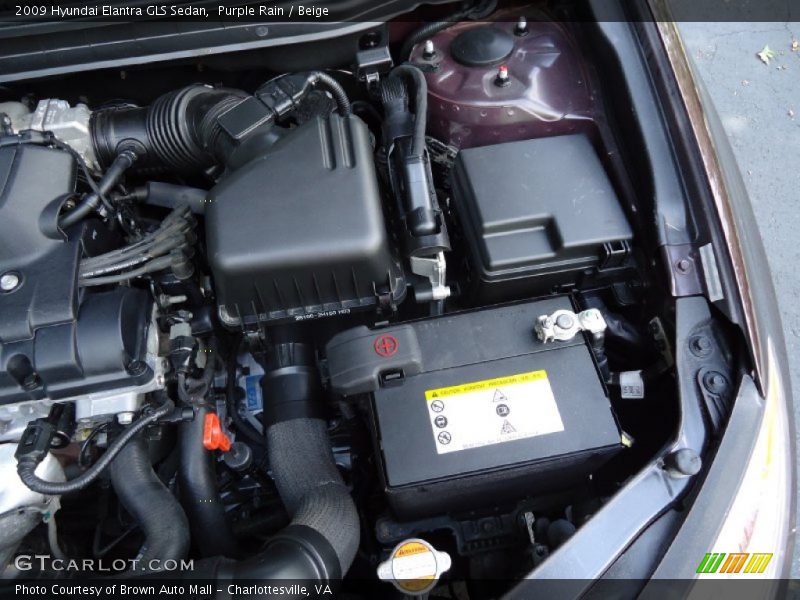 Purple Rain / Beige 2009 Hyundai Elantra GLS Sedan