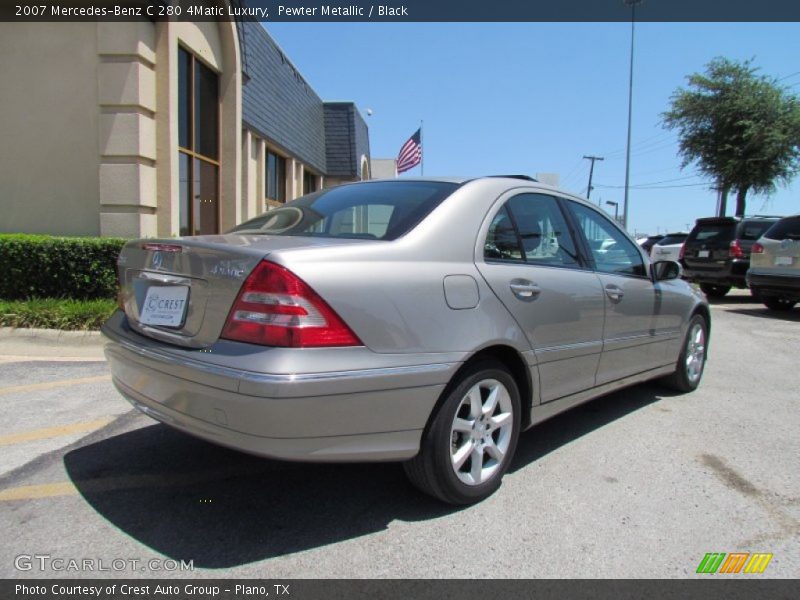 Pewter Metallic / Black 2007 Mercedes-Benz C 280 4Matic Luxury