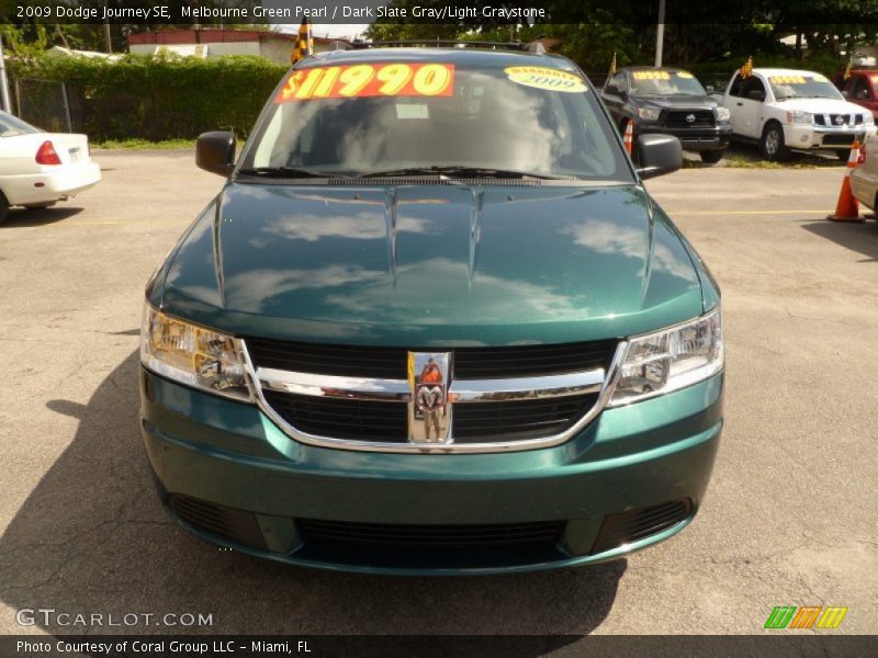 Melbourne Green Pearl / Dark Slate Gray/Light Graystone 2009 Dodge Journey SE