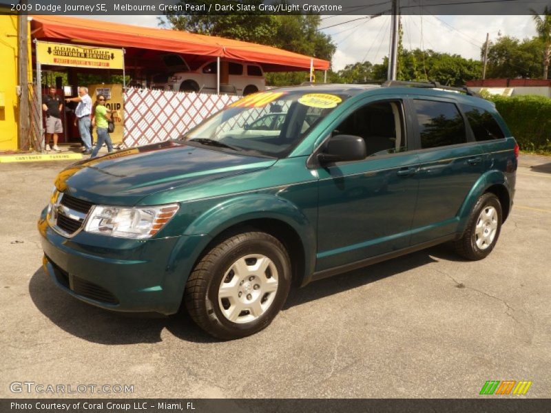 Melbourne Green Pearl / Dark Slate Gray/Light Graystone 2009 Dodge Journey SE