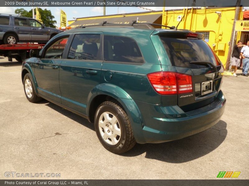 Melbourne Green Pearl / Dark Slate Gray/Light Graystone 2009 Dodge Journey SE