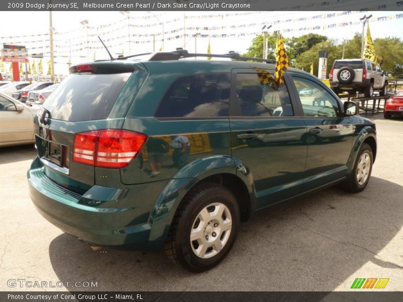 Melbourne Green Pearl / Dark Slate Gray/Light Graystone 2009 Dodge Journey SE