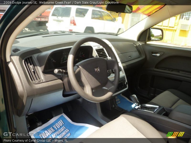 Melbourne Green Pearl / Dark Slate Gray/Light Graystone 2009 Dodge Journey SE
