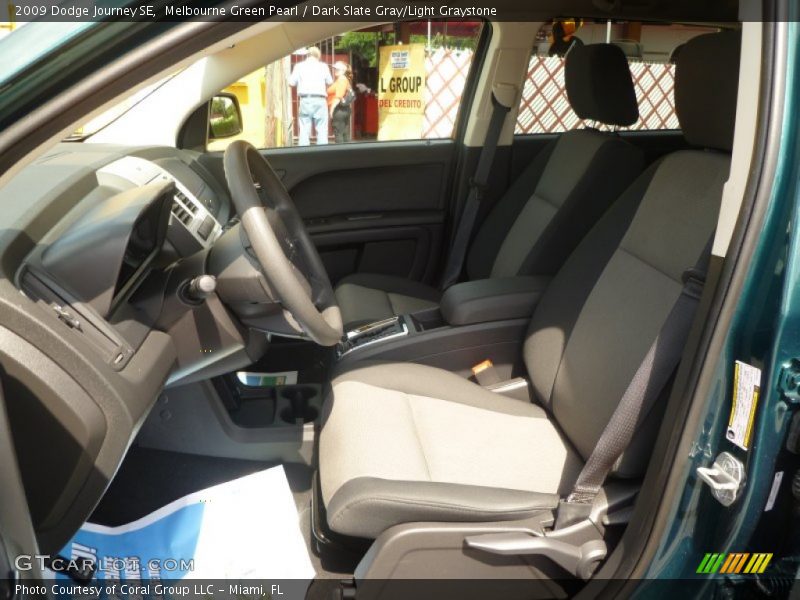 Melbourne Green Pearl / Dark Slate Gray/Light Graystone 2009 Dodge Journey SE