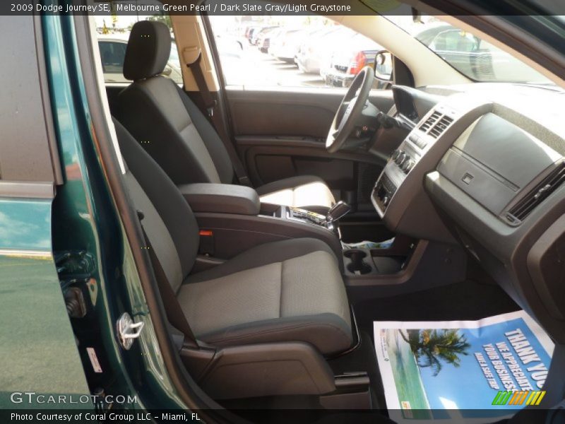 Melbourne Green Pearl / Dark Slate Gray/Light Graystone 2009 Dodge Journey SE