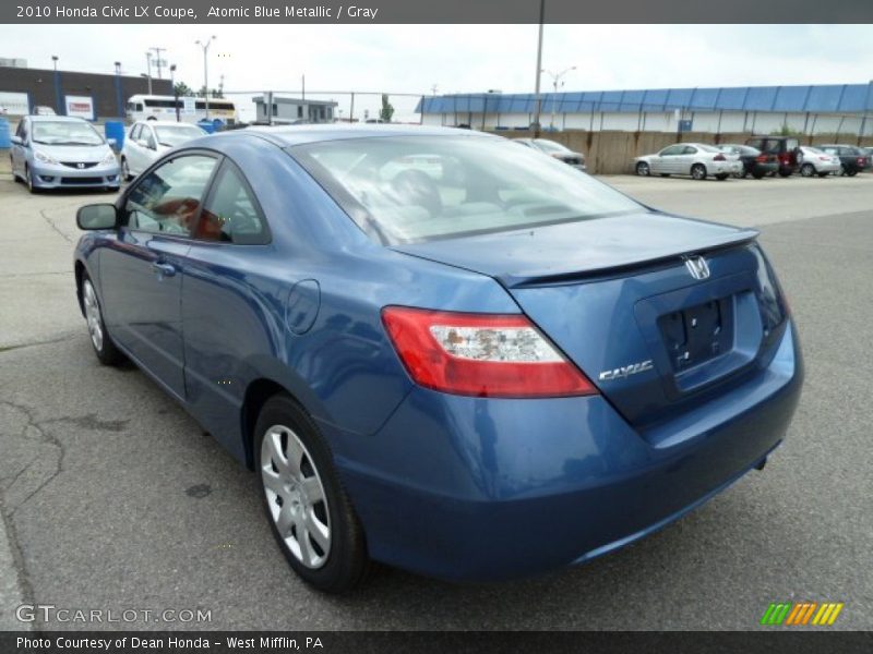 Atomic Blue Metallic / Gray 2010 Honda Civic LX Coupe