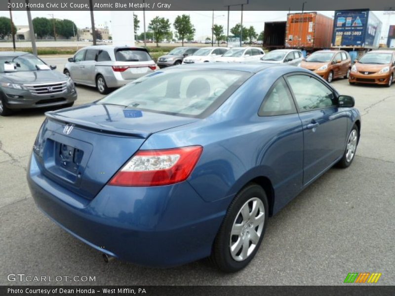 Atomic Blue Metallic / Gray 2010 Honda Civic LX Coupe