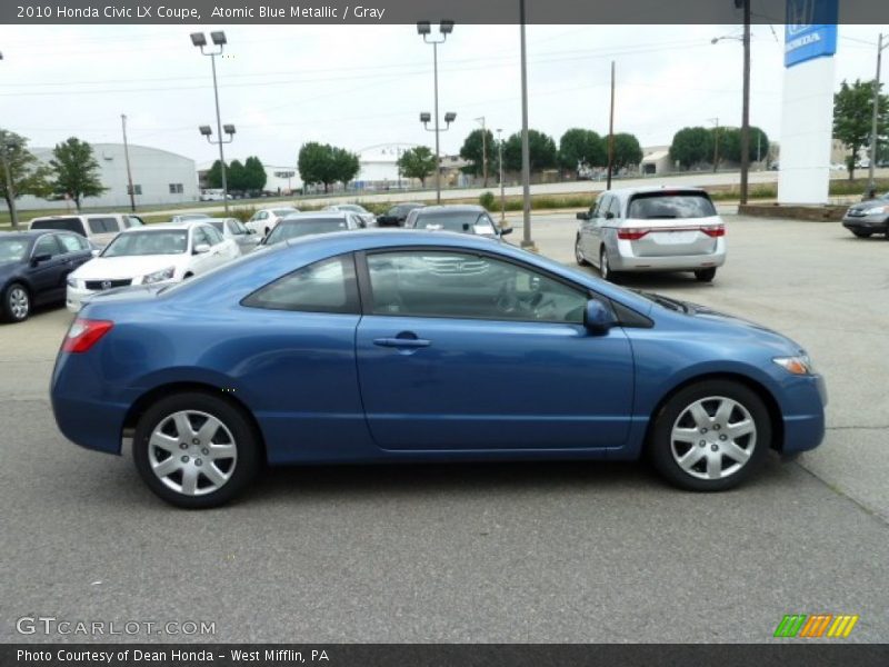Atomic Blue Metallic / Gray 2010 Honda Civic LX Coupe